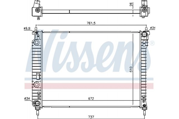 Nissens Ψυγείο, Ψύξη Κινητήρα - 616905