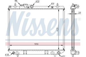 Nissens Ψυγείο, Ψύξη Κινητήρα - 61742A