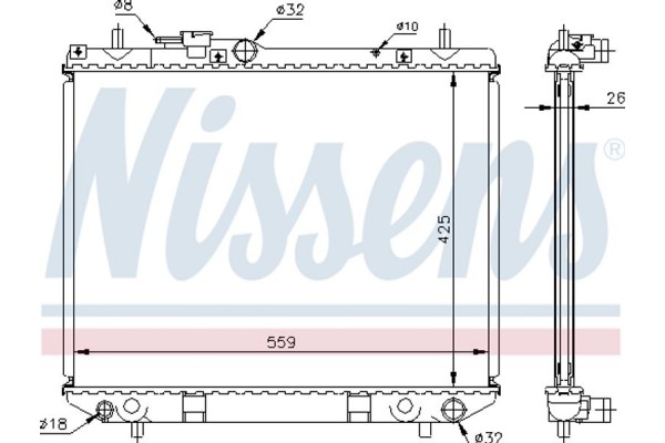 Nissens Ψυγείο, Ψύξη Κινητήρα - 61742A