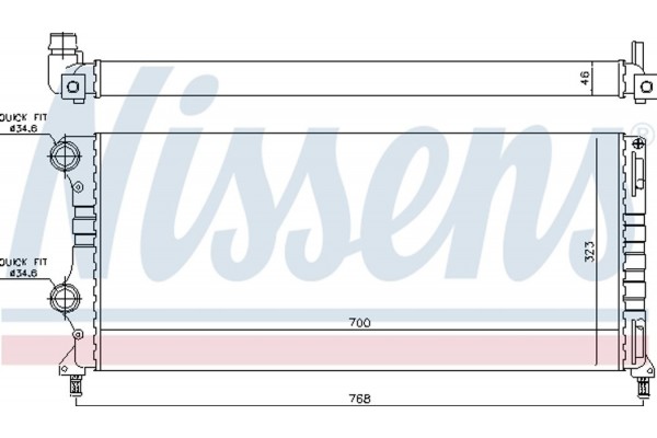 Nissens Ψυγείο, Ψύξη Κινητήρα - 61765