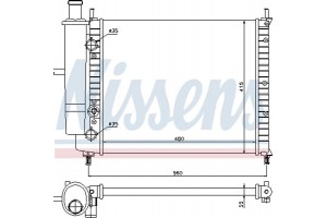Nissens Ψυγείο, Ψύξη Κινητήρα - 61779