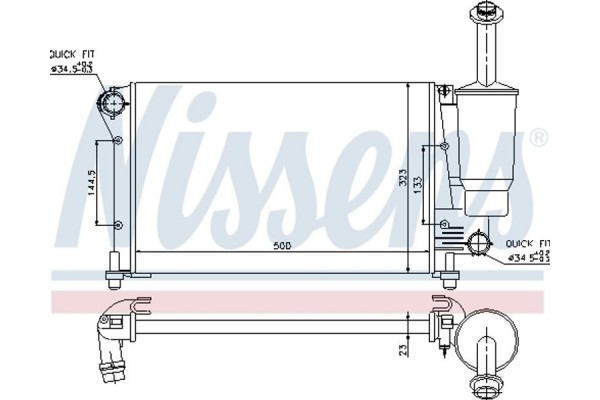 Nissens Ψυγείο, Ψύξη Κινητήρα - 617845