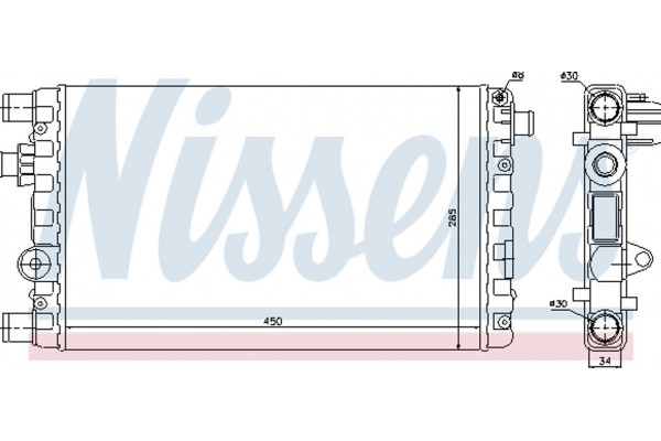 Nissens Ψυγείο, Ψύξη Κινητήρα - 61785