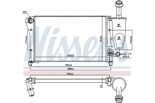 Nissens Ψυγείο, Ψύξη Κινητήρα - 617853