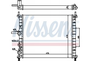 Nissens Ψυγείο, Ψύξη Κινητήρα - 61786