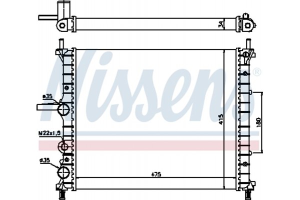 Nissens Ψυγείο, Ψύξη Κινητήρα - 61786