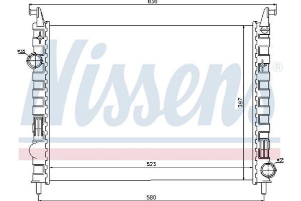 Nissens Ψυγείο, Ψύξη Κινητήρα - 617862