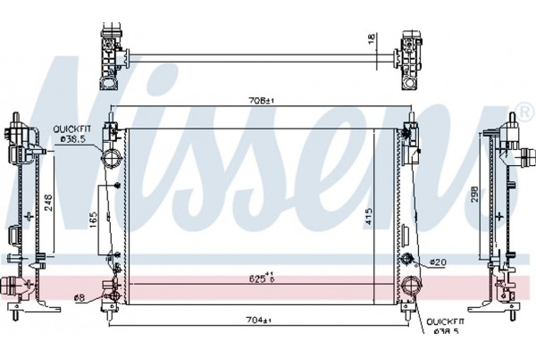 Nissens Ψυγείο, Ψύξη Κινητήρα - 617864