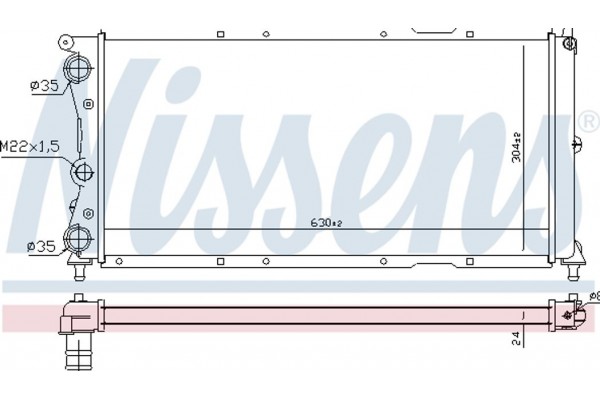 Nissens Ψυγείο, Ψύξη Κινητήρα - 618121