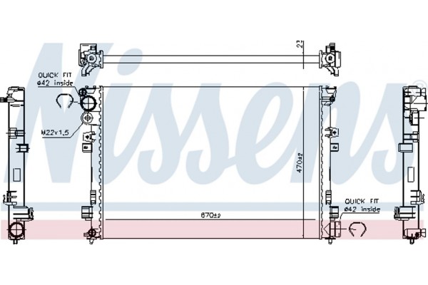 Nissens Ψυγείο, Ψύξη Κινητήρα - 61875A