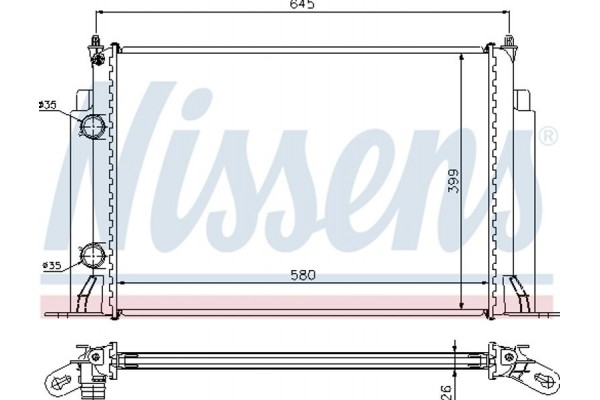 Nissens Ψυγείο, Ψύξη Κινητήρα - 61885A