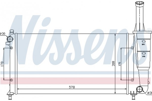 Nissens Ψυγείο, Ψύξη Κινητήρα - 61889