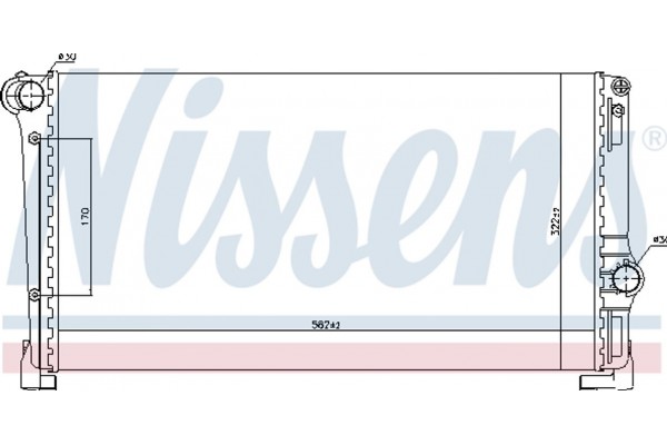 Nissens Ψυγείο, Ψύξη Κινητήρα - 61896