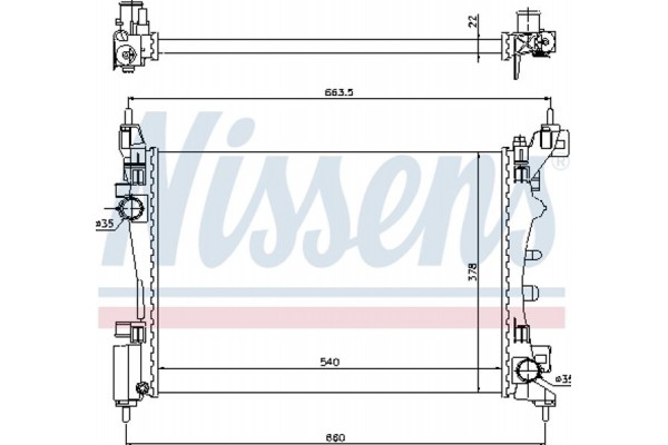 Nissens Ψυγείο, Ψύξη Κινητήρα - 61917