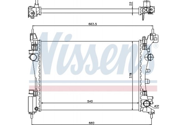 Nissens Ψυγείο, Ψύξη Κινητήρα - 61918