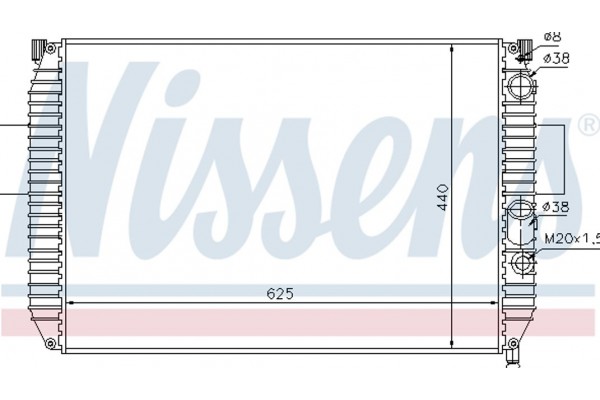 Nissens Ψυγείο, Ψύξη Κινητήρα - 61975