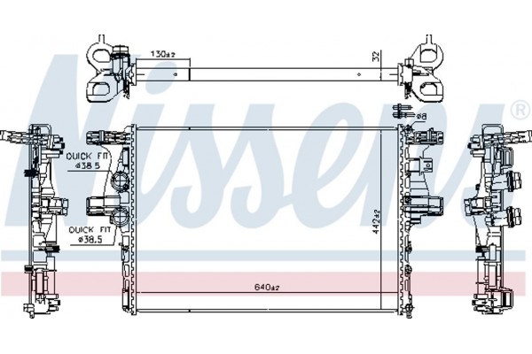 Nissens Ψυγείο, Ψύξη Κινητήρα - 61988
