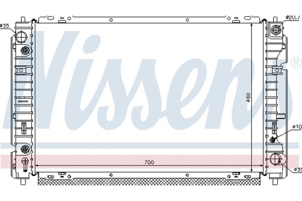 Nissens Ψυγείο, Ψύξη Κινητήρα - 62004