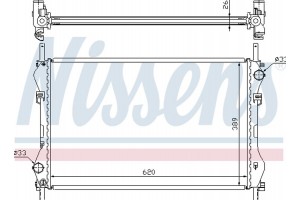 Nissens Ψυγείο, Ψύξη Κινητήρα - 62044A