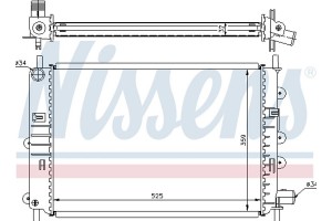 Nissens Ψυγείο, Ψύξη Κινητήρα - 62164A