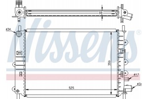 Nissens Ψυγείο, Ψύξη Κινητήρα - 62217A