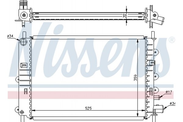 Nissens Ψυγείο, Ψύξη Κινητήρα - 62217A