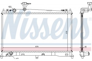 Nissens Ψυγείο, Ψύξη Κινητήρα - 62462A