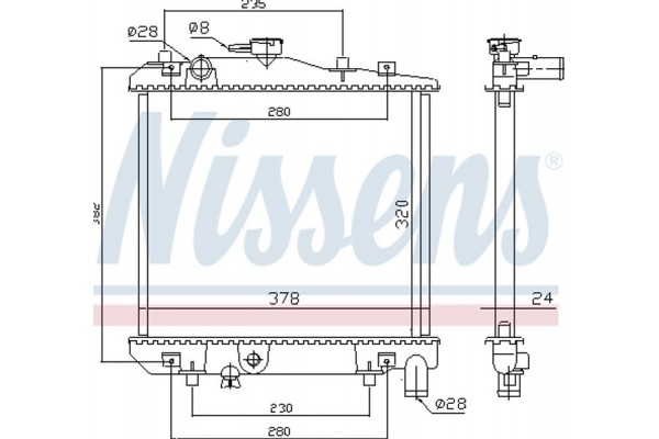 Nissens Ψυγείο, Ψύξη Κινητήρα - 62505