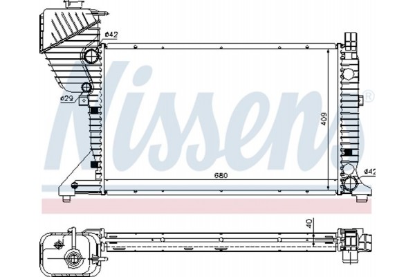 Nissens Ψυγείο, Ψύξη Κινητήρα - 62519A