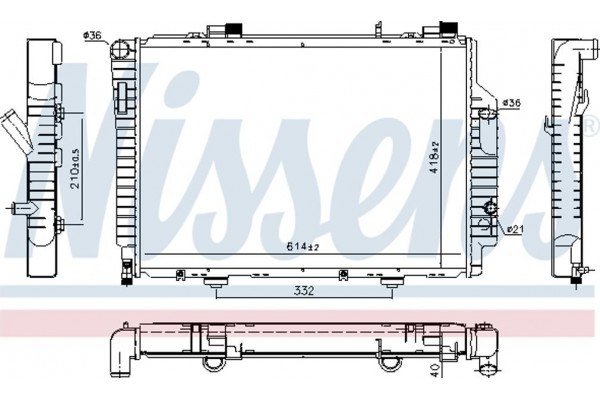 Nissens Ψυγείο, Ψύξη Κινητήρα - 62522