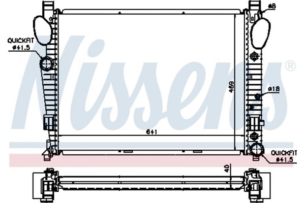Nissens Ψυγείο, Ψύξη Κινητήρα - 62547A