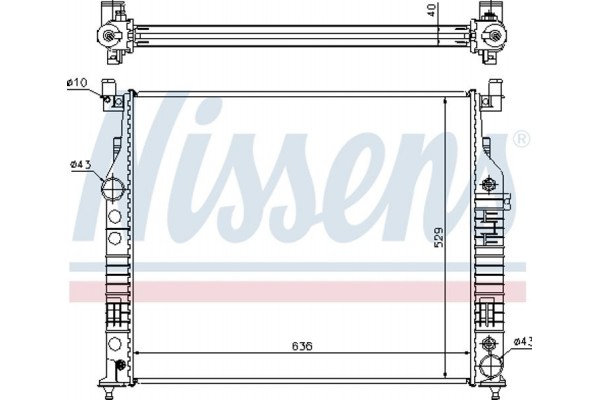 Nissens Ψυγείο, Ψύξη Κινητήρα - 62577A