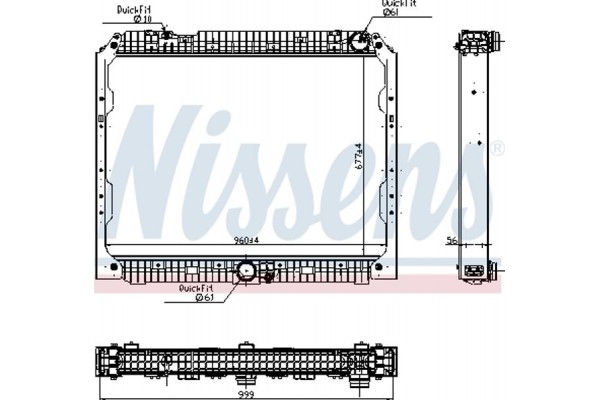 Nissens Ψυγείο, Ψύξη Κινητήρα - 627003
