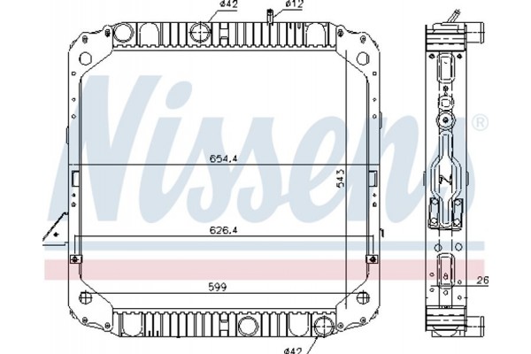 Nissens Ψυγείο, Ψύξη Κινητήρα - 62743