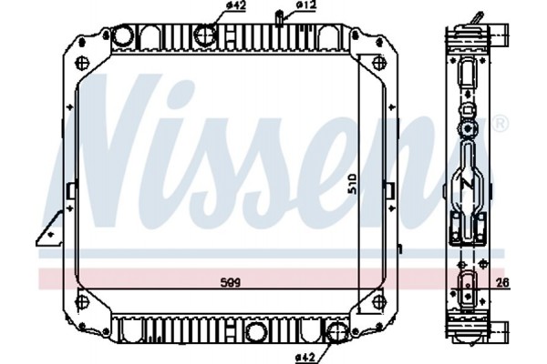 Nissens Ψυγείο, Ψύξη Κινητήρα - 62747