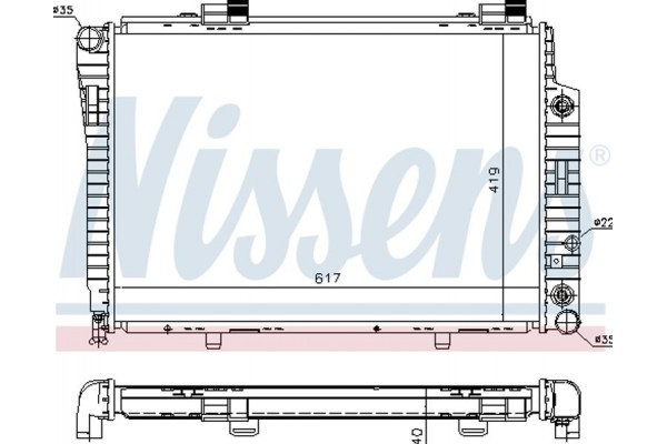 Nissens Ψυγείο, Ψύξη Κινητήρα - 62749A