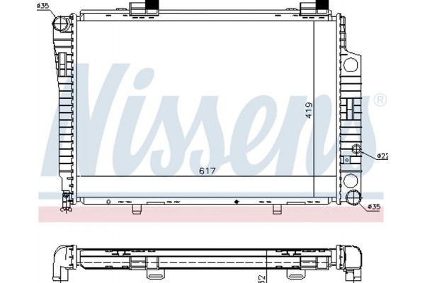 Nissens Ψυγείο, Ψύξη Κινητήρα - 62750A