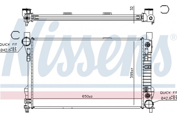Nissens Ψυγείο, Ψύξη Κινητήρα - 62786A