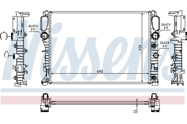Nissens Ψυγείο, Ψύξη Κινητήρα - 62792A
