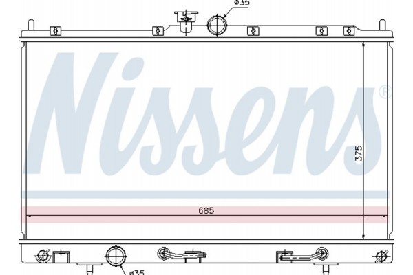 Nissens Ψυγείο, Ψύξη Κινητήρα - 62894