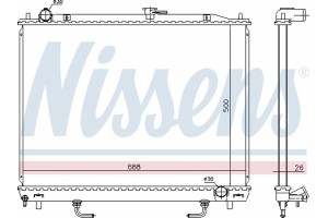 Nissens Ψυγείο, Ψύξη Κινητήρα - 628959