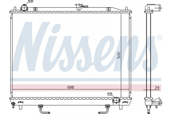 Nissens Ψυγείο, Ψύξη Κινητήρα - 628959