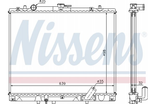 Nissens Ψυγείο, Ψύξη Κινητήρα - 62895A