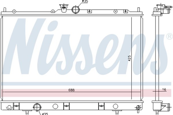 Nissens Ψυγείο, Ψύξη Κινητήρα - 628964