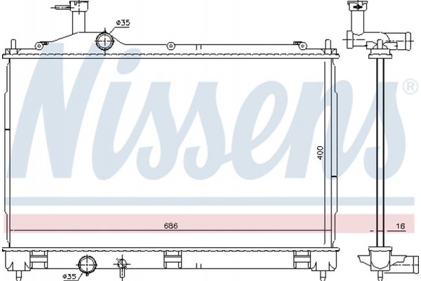 Nissens Ψυγείο, Ψύξη Κινητήρα - 628967
