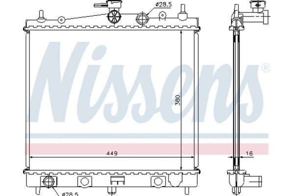 Nissens Ψυγείο, Ψύξη Κινητήρα - 62902A