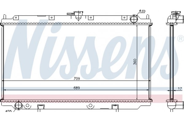 Nissens Ψυγείο, Ψύξη Κινητήρα - 62927A