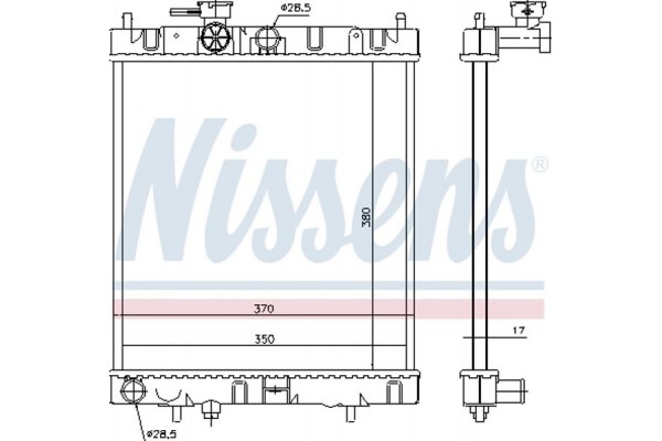 Nissens Ψυγείο, Ψύξη Κινητήρα - 62954