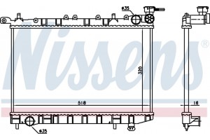 Nissens Ψυγείο, Ψύξη Κινητήρα - 62974