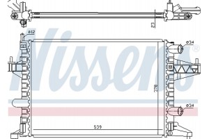 Nissens Ψυγείο, Ψύξη Κινητήρα - 63007